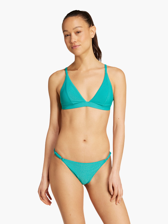 adidas Iconisea Ribbed Padded Triangle Bikini Top Grün 141450 2