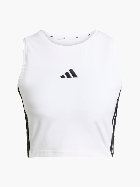 adidas ESSENTIALS 3-STREIFEN GEPOLSTERTES TANKTOP Weiß 156409 1