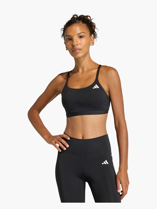 adidas Optime Essentials leicht stützender Workout BH Schwarz 168787 3