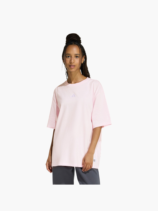 adidas MINI EMBROIDERY OVERSIZED GRAPHIC T-SHIRT Rosa 156928 2