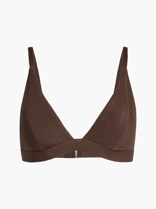 adidas Iconisea Ribbed Padded Triangle Bikini Top Braun 156253 1