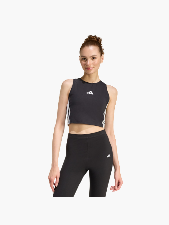 adidas ESSENTIALS 3-STREIFEN GEPOLSTERTES TANKTOP Schwarz 156410 2
