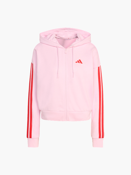 adidas Essentials 3-Streifen French Terry Kapuzenjacke Pink 156469 1