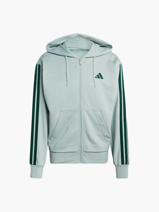 adidas Essentials 3-Streifen French Terry Kapuzenjacke Grün 156440 1