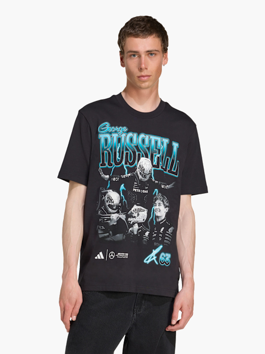 adidas Mercedes - AMG Petronas Formula One Team George Russell Graphic T-Shirt Schwarz 143376 2