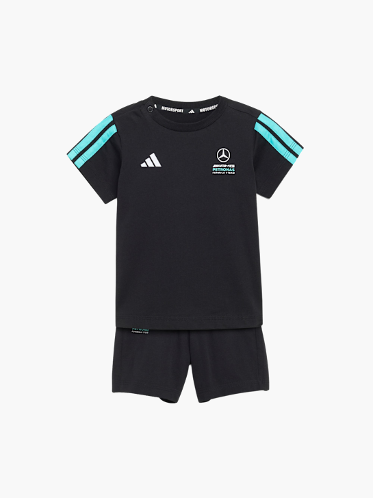 adidas MERCEDES-AMG PETRONAS FORMULA 1 TEAM DNA BABY KURZARM-JOGGINGANZUG Schwarz 157275 1