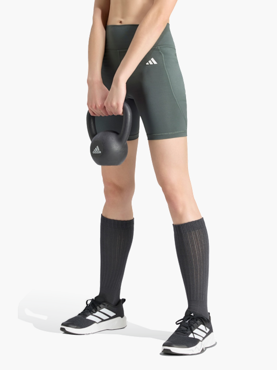 adidas Optimé Essentials kurze Leggings mit Tasche, 18 cm Grau 168761 2