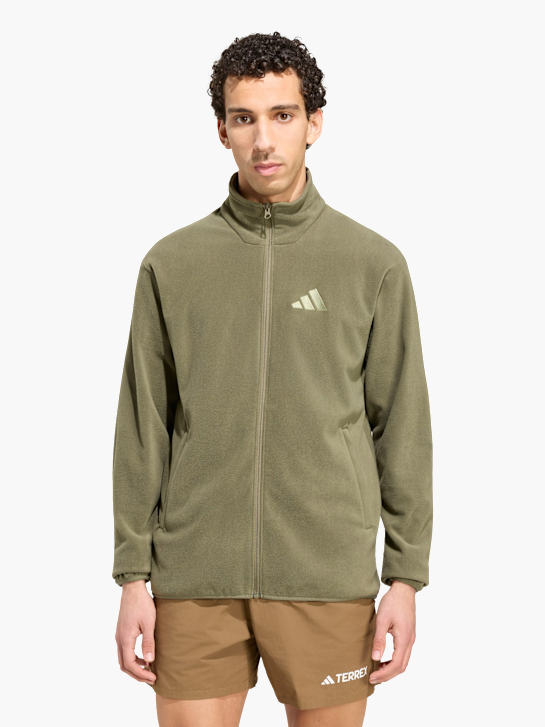 adidas Terrex Multi Essentials Fleecejacke, durchgehender Reißverschluss Grün 168600 2