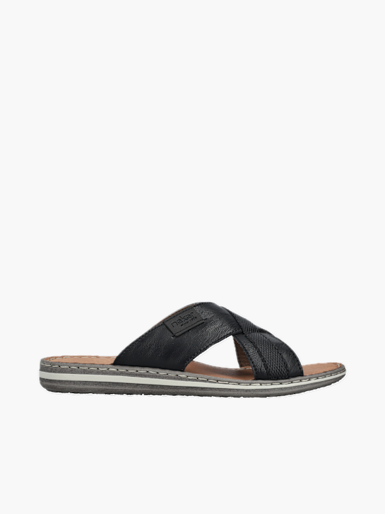 Rieker Herren Pantoletten Schwarz 136911 1