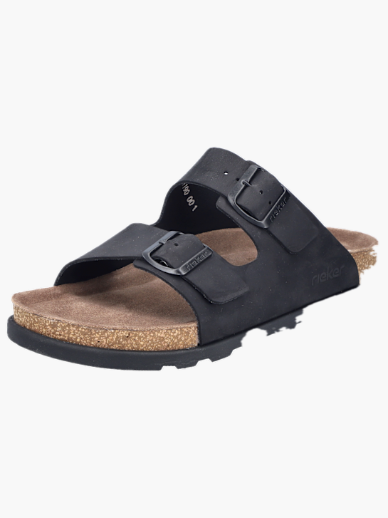 Rieker Herren Pantoletten Schwarz 136918 2