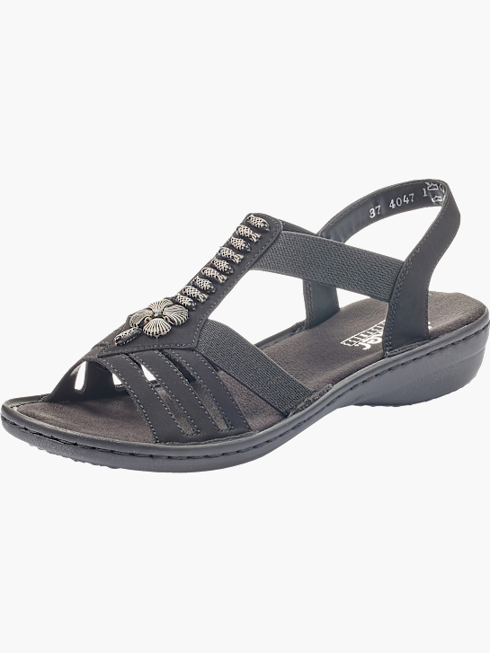 Rieker Damen Riemchensandalen Schwarz 143638 1