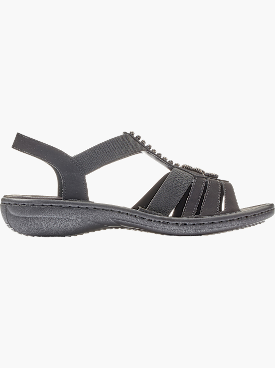 Rieker Damen Riemchensandalen Schwarz 143638 2
