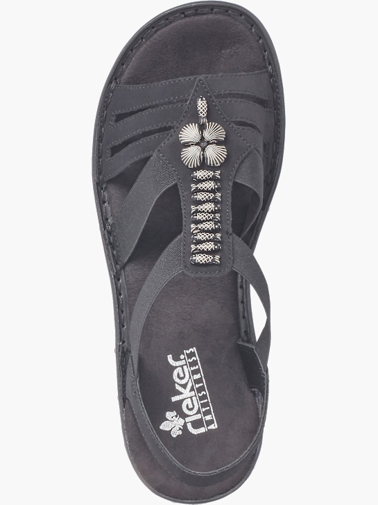 Rieker Damen Riemchensandalen Schwarz 143638 3