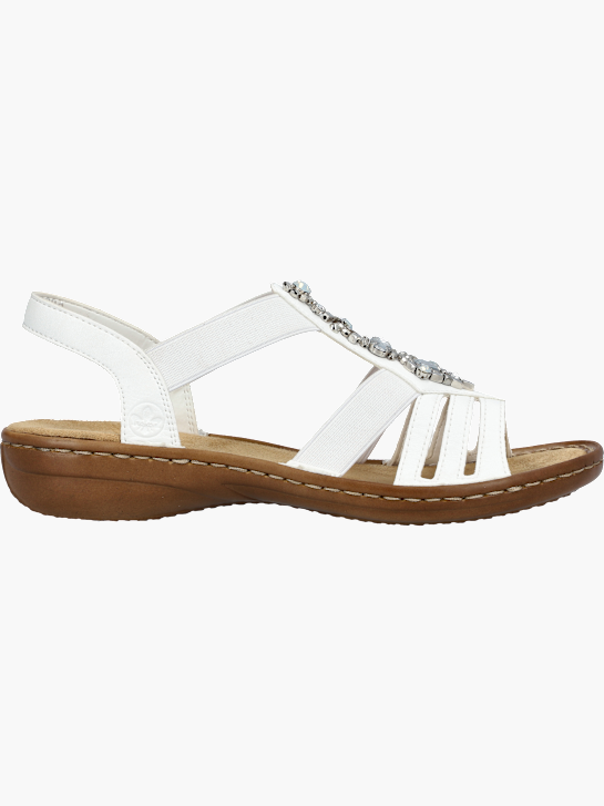 Rieker Damen Riemchensandalen Weiß 143640 1