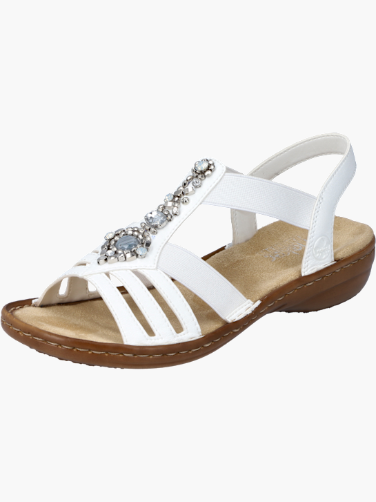 Rieker Damen Riemchensandalen Weiß 143640 2