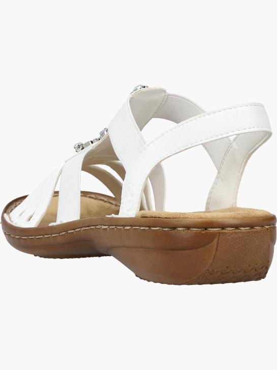 Rieker Damen Riemchensandalen Weiß 143640 3
