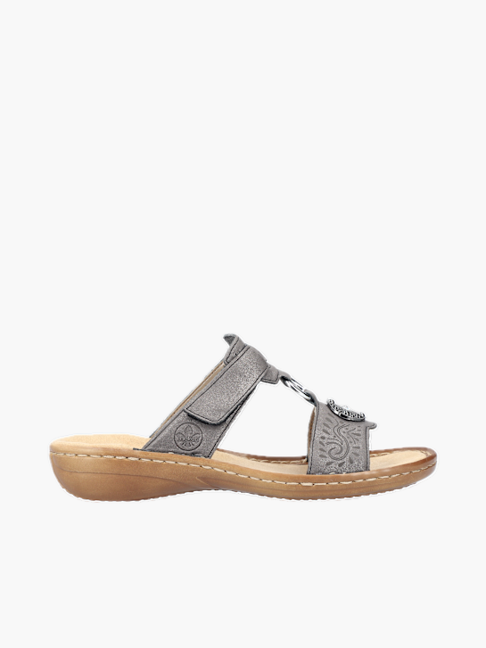 Rieker Damen Pantoletten Grau 137213 1