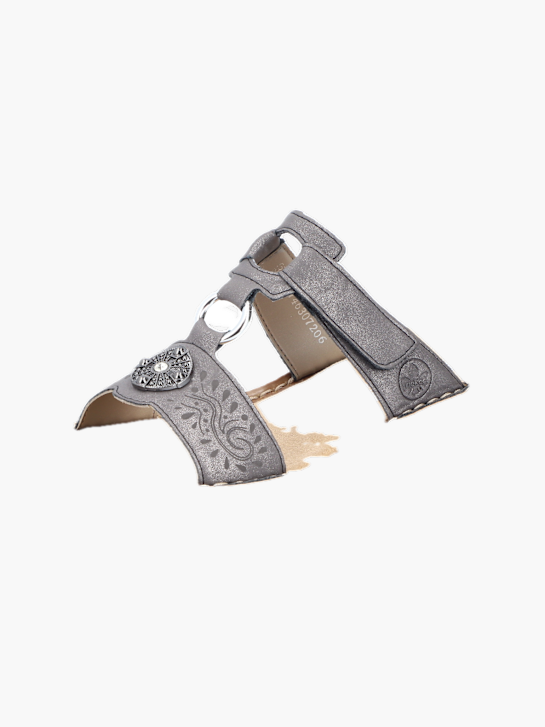 Rieker Damen Pantoletten Grau 137213 2