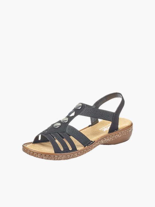 Rieker Damen Riemchensandalen Schwarz 137264 1