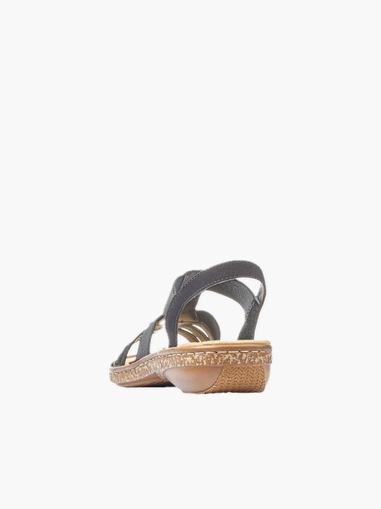 Rieker Damen Riemchensandalen Schwarz 137264 2