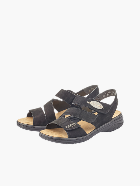 Rieker Damen Riemchensandalen Schwarz 137308 4
