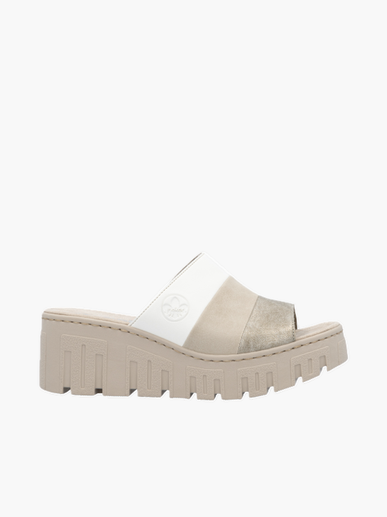 Rieker Damen Pantoletten Beige 137351 1