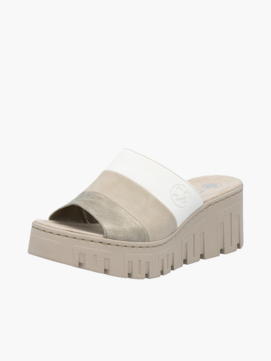 Rieker Damen Pantoletten Beige 137351 2