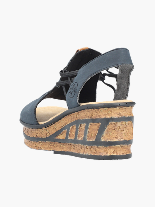 Rieker Damen Keilsandaletten Blau 137354 3
