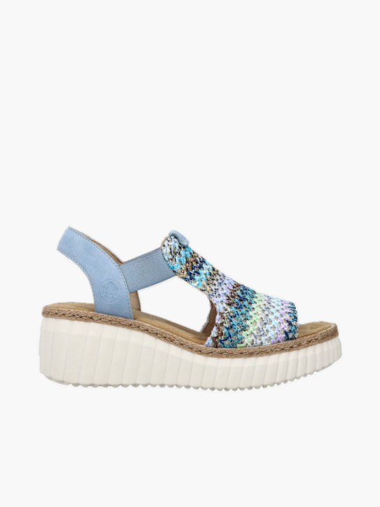 Rieker Damen Keilsandaletten Blau 137377 1