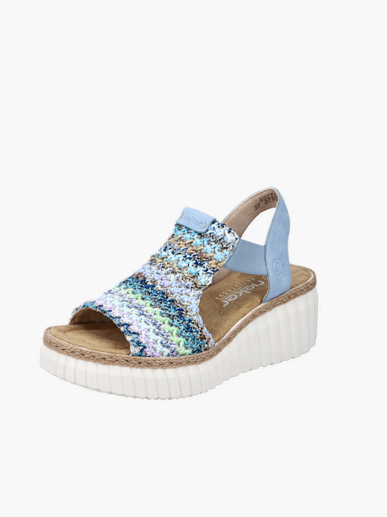 Rieker Damen Keilsandaletten Blau 137377 2