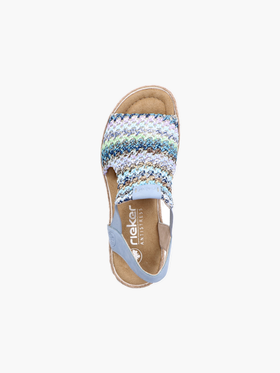 Rieker Damen Keilsandaletten Blau 137377 4