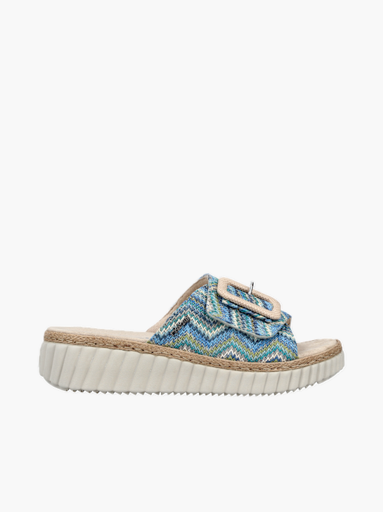 Rieker Damen Pantoletten Blau 137378 1