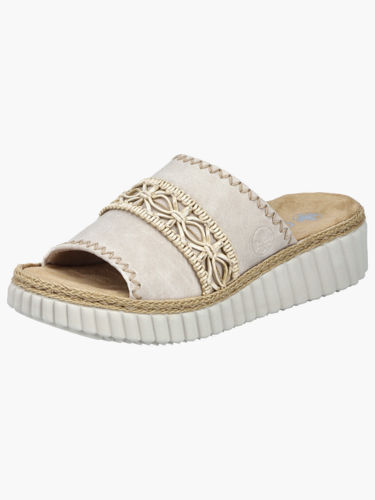 Rieker Damen Pantoletten Beige 137382 2