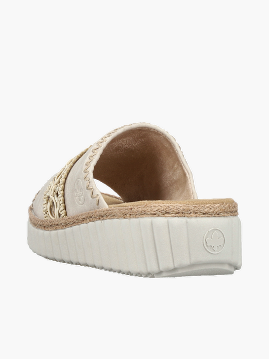 Rieker Damen Pantoletten Beige 137382 3
