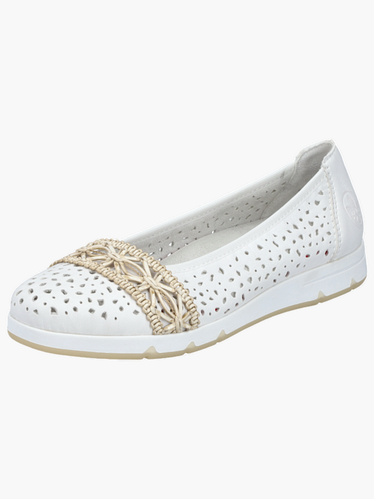 Rieker Damen Ballerinas Weiß 136055 2