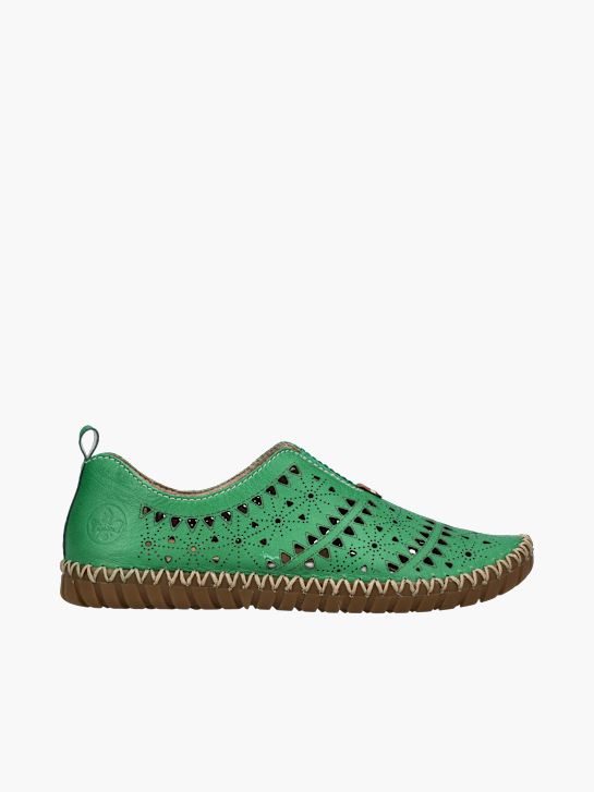 Rieker Damen Slipper Grün 136104 1
