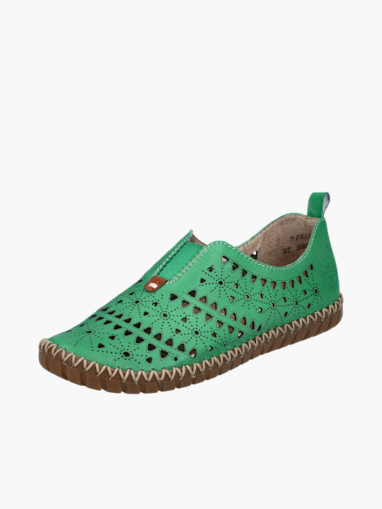 Rieker Damen Slipper Grün 136104 2
