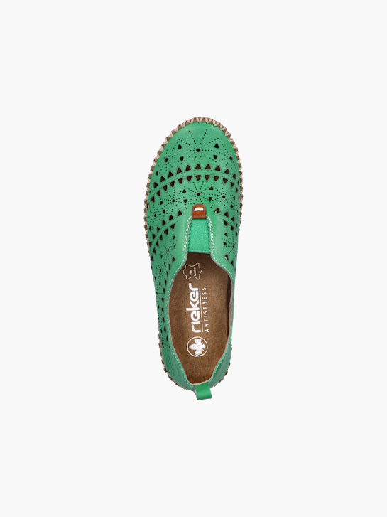 Rieker Damen Slipper Grün 136104 4