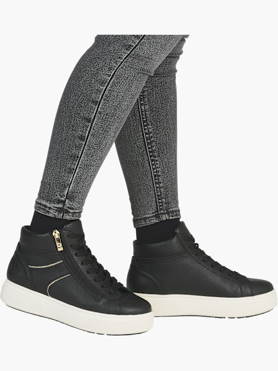 Rieker Damen Sneaker High Schwarz 141823 4