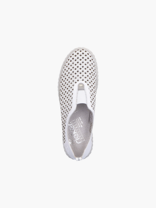 Rieker Damen Slipper Weiß 136186 3