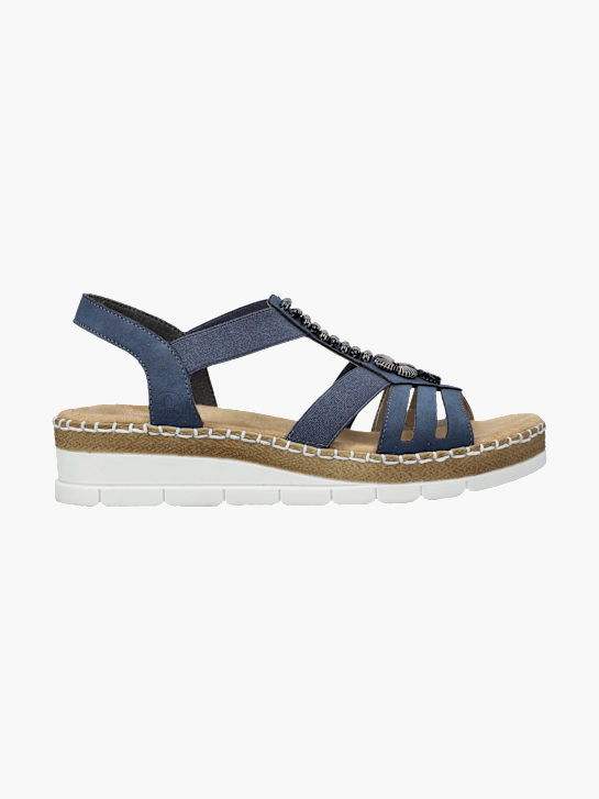 Rieker Damen Keilsandaletten Blau 141948 1