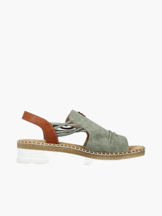 Rieker Damen Keilsandaletten Grün 136388 2