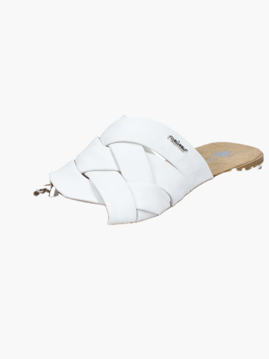 Rieker Damen Pantoletten Weiß 136424 2