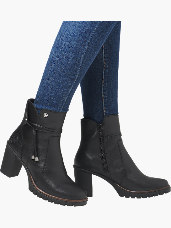Rieker Damen Stiefeletten Schwarz 142084 4