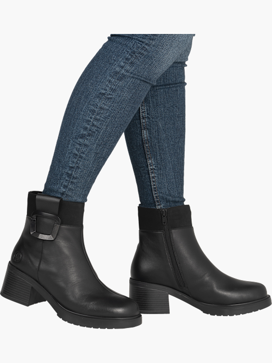 Rieker Damen Stiefeletten Schwarz 142093 4