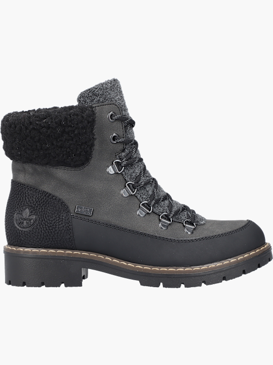 Rieker Men's Gray Lace-Up Boots - Casual Ankle-High Shoes, Size 46
