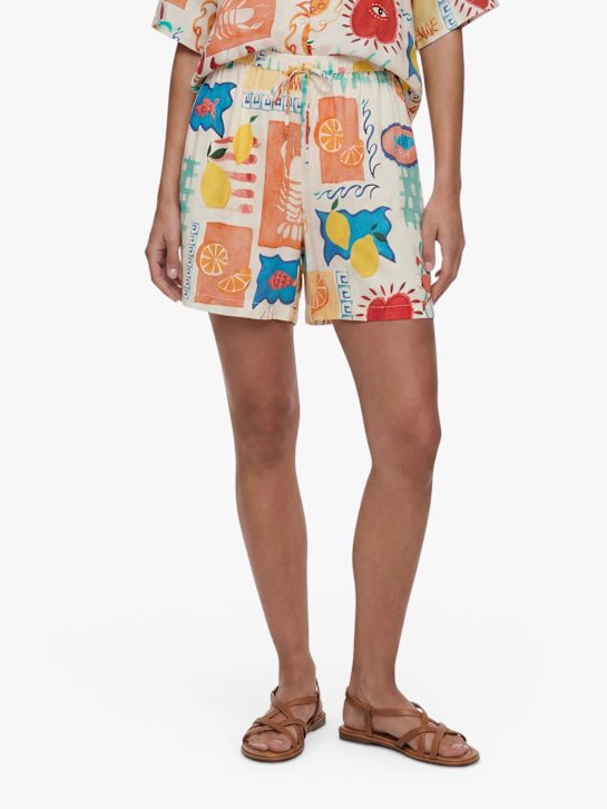 PIECES Shorts Orange 122729 1
