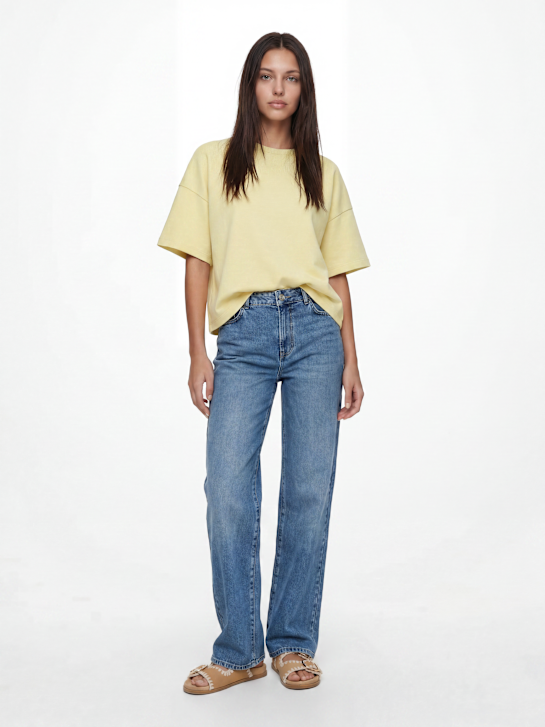 PIECES T-Shirt Żółty 123017 1