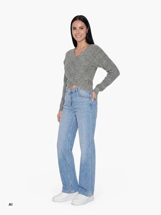 PIECES Strickpullover Grau 122707 3