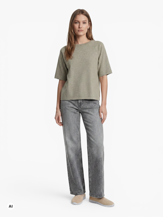 PIECES T-Shirt Creme 122813 2